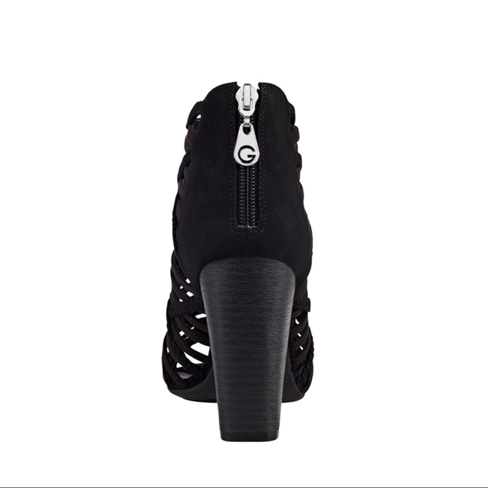 G by GUESS Jelus Strappy Block Heel Sandals Black - Picture 4 of 6